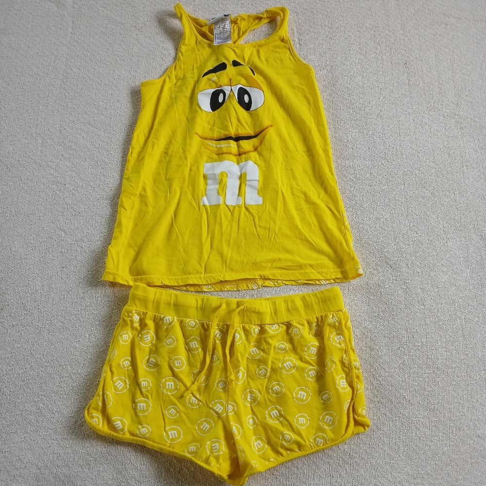 m&m ♡ 2 piece sleep set y2k lounge kidcore 2000s whimsical playful candy small